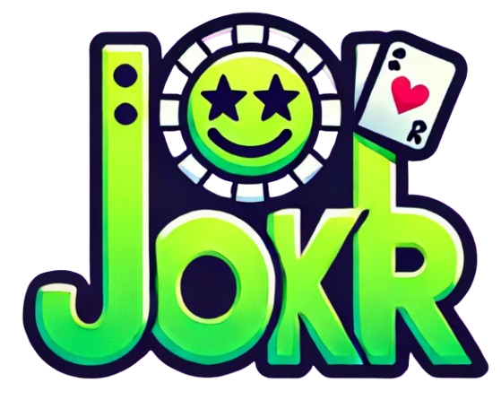 Логотип Joker Casino — красный джокер на черном фоне.